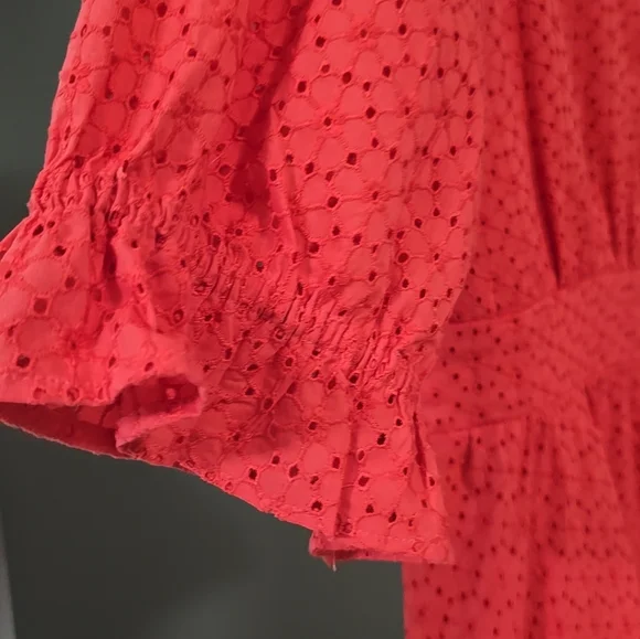 BODEN Broderie Women's Midi Tea Dress In Red Size 14 - Picture 8 of 12